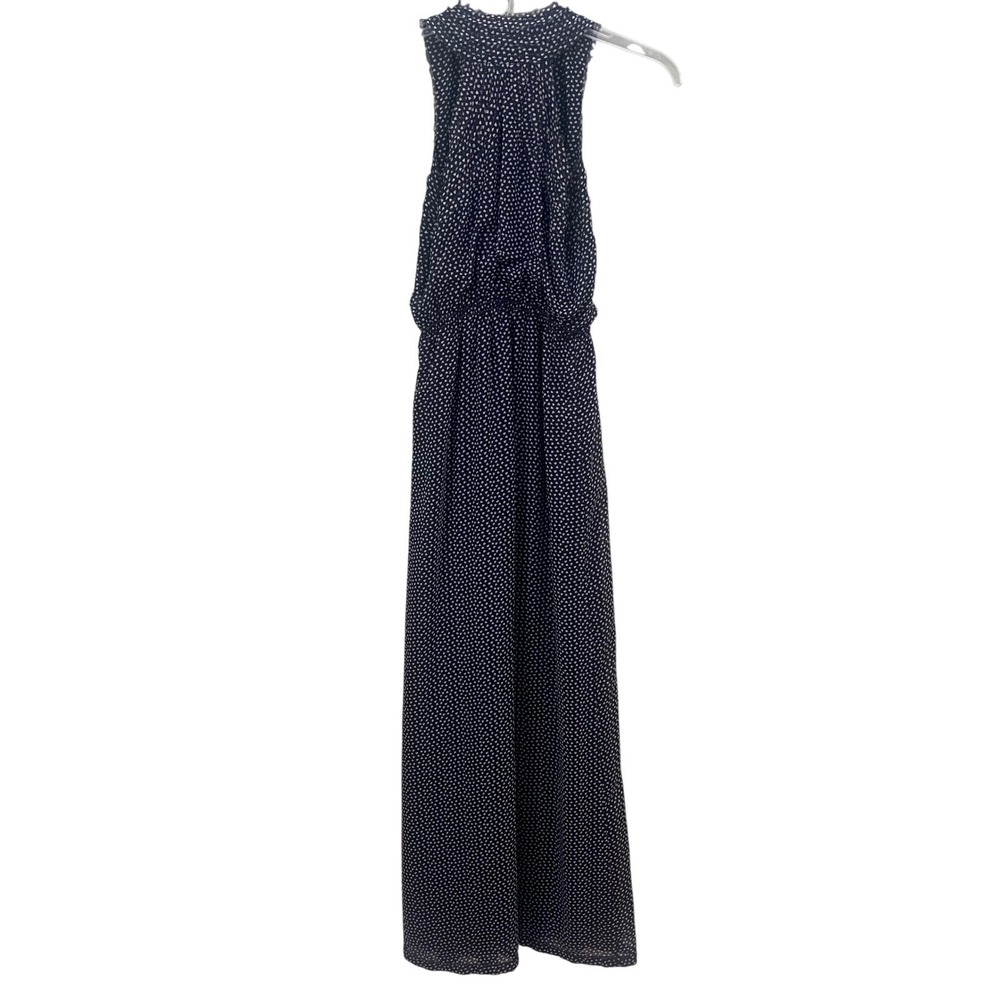 Chelsea & Violet Navy Heart Print‎ Sleeveless Feminine Summer Maxi Dress XS - Picture 4 of 9